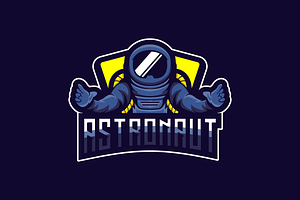 Astronaut Mascot Sport Logo Vector