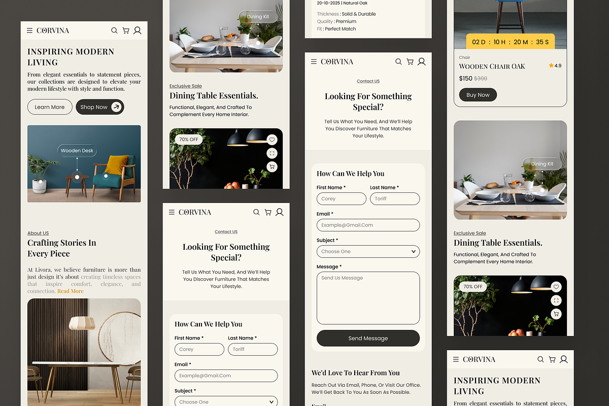 Corvina - Furniture Landing Page preview 5