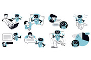 Chat with me vector illustrations, a Technology Illustration by PureSolution (Thumbnail 3 of 6)