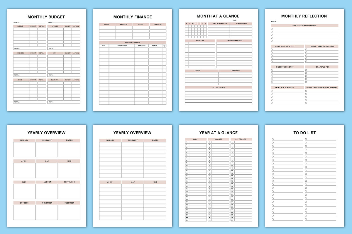 2025 Daily Weekly Monthly Planner, a Stationery Template by Designmela01 (Photo 3 of 5)