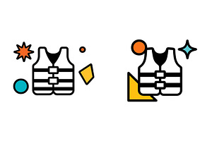 Life jackets illustrated with, an Education Illustration by ZinetroN