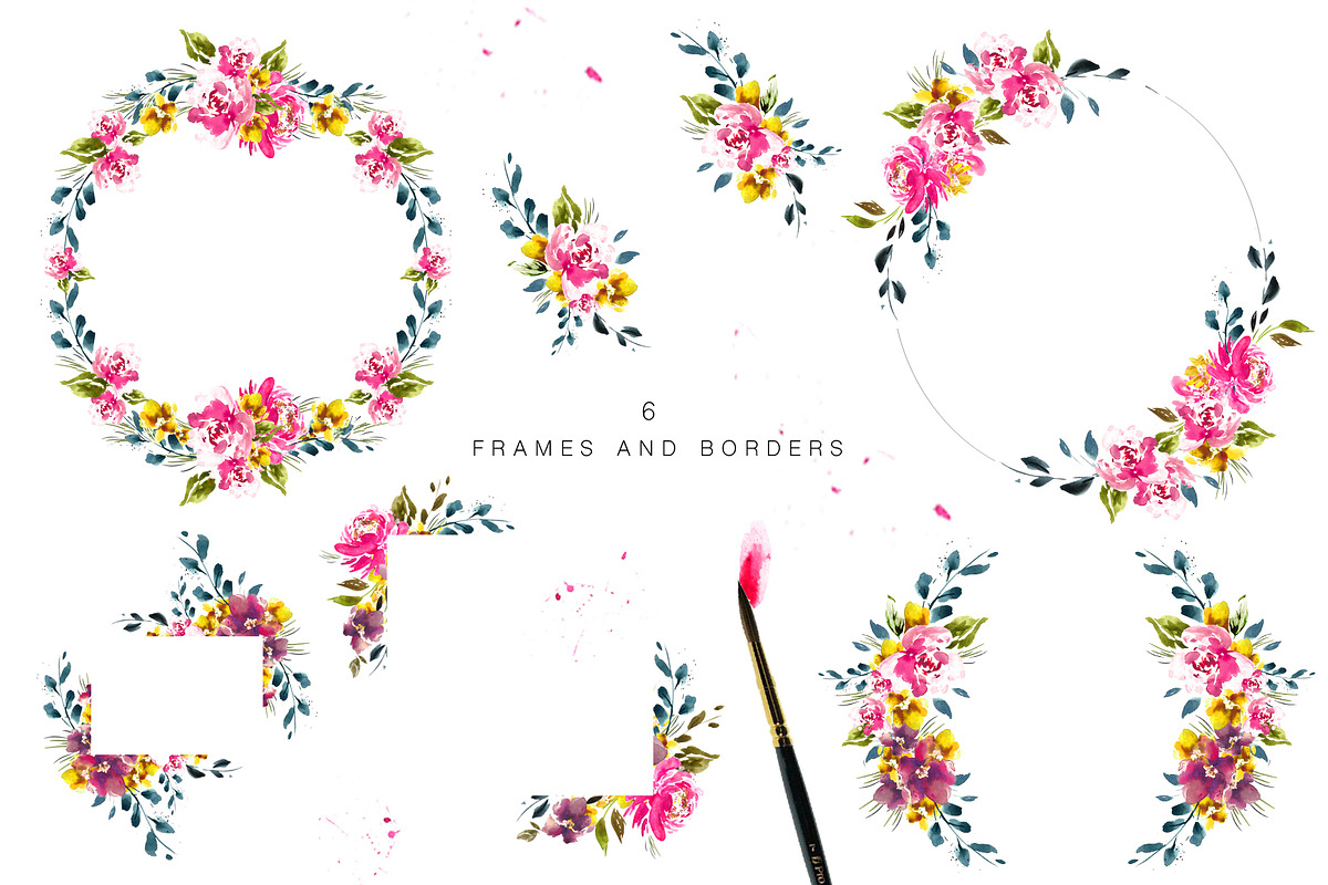 Mon Amour Watercolour Design Set, a Decorative Illustration by Sammy's Illustration (Photo 6 of 10)