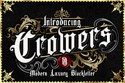 Crowers  luxury Blackletter, a Blackletter Font by dansdesign (Thumbnail 1 of 8)