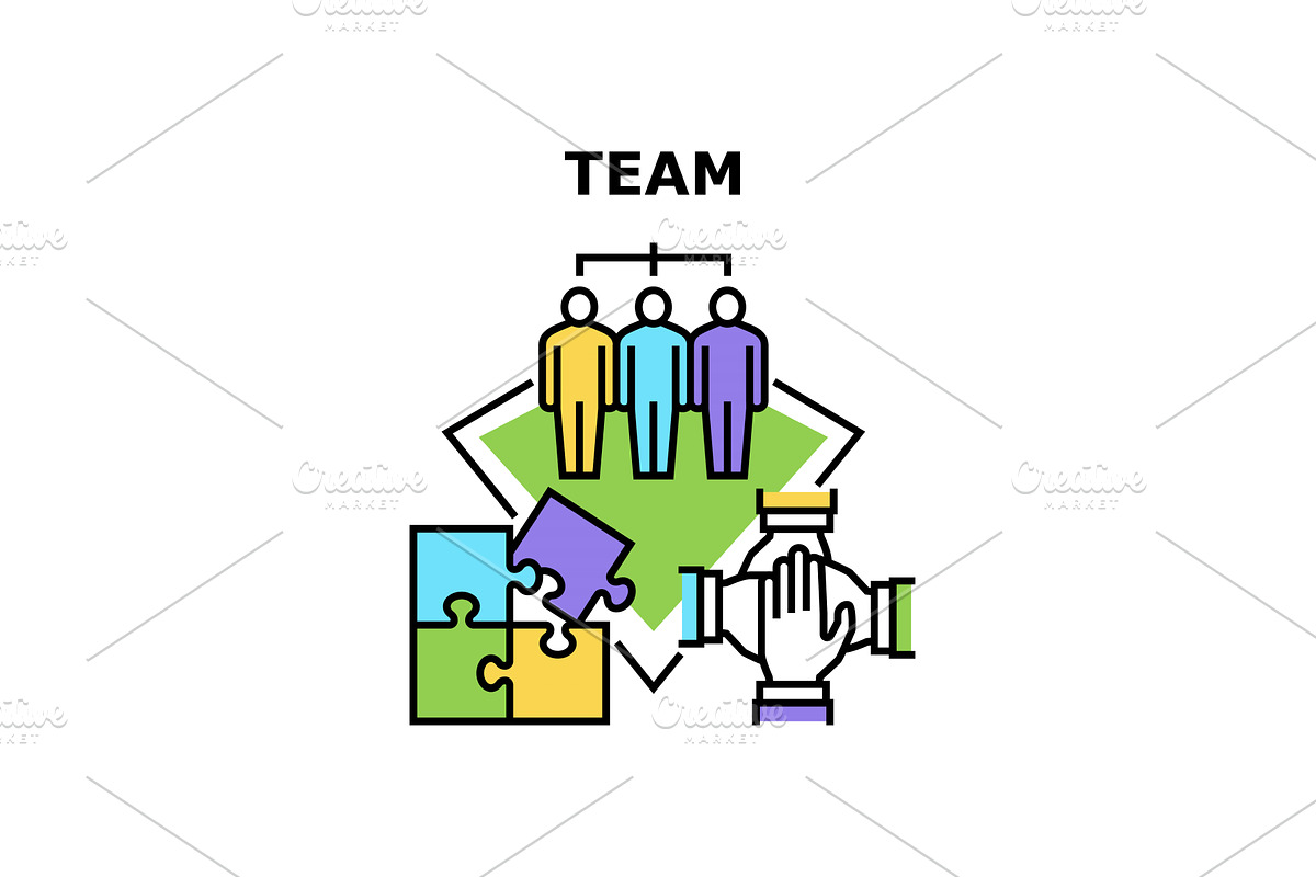 Team Working Vector Concept Color, an Object Graphic by pikepicture ...