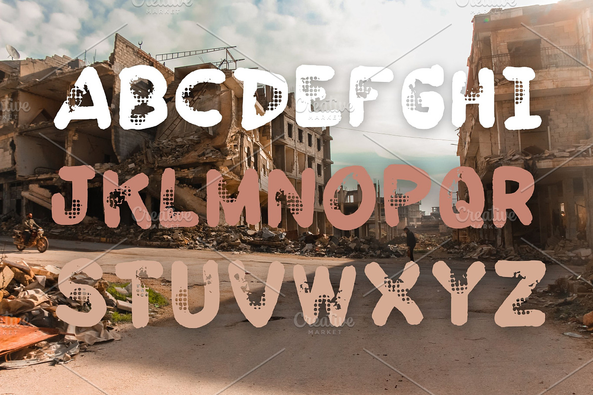 Ruins City, SvG cut files font, a Font by Tattoo Worker Studio (Photo 3 of 4)