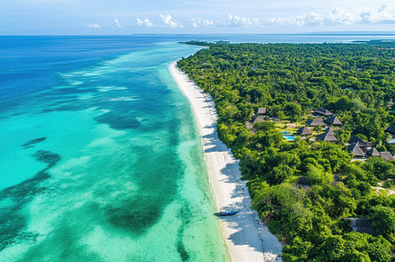 Aerial view of Nakupenda sandbank sh, a Photo by Iftikhar Alam