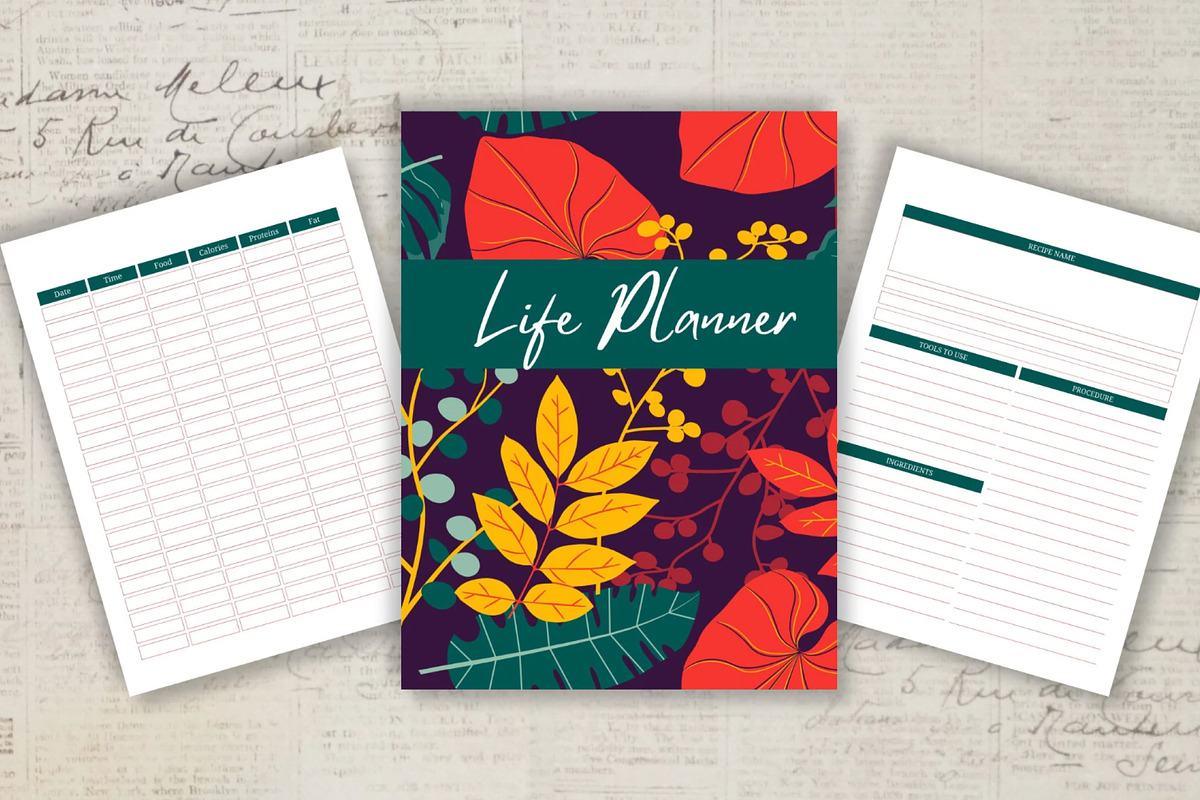Printable Life Planner Template, a Stationery Template by Design House (Photo 6 of 9)