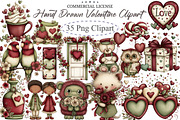 Hand Drawn Valentine Clipart, an Illustration by designcity5 (Thumbnail 1 of 5)