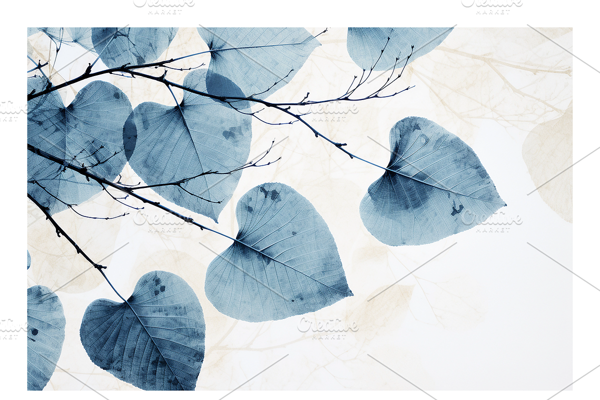 Cyle Collection · Blue Tone Leaves, a Background Graphic by milatovar (Photo 20 of 32)