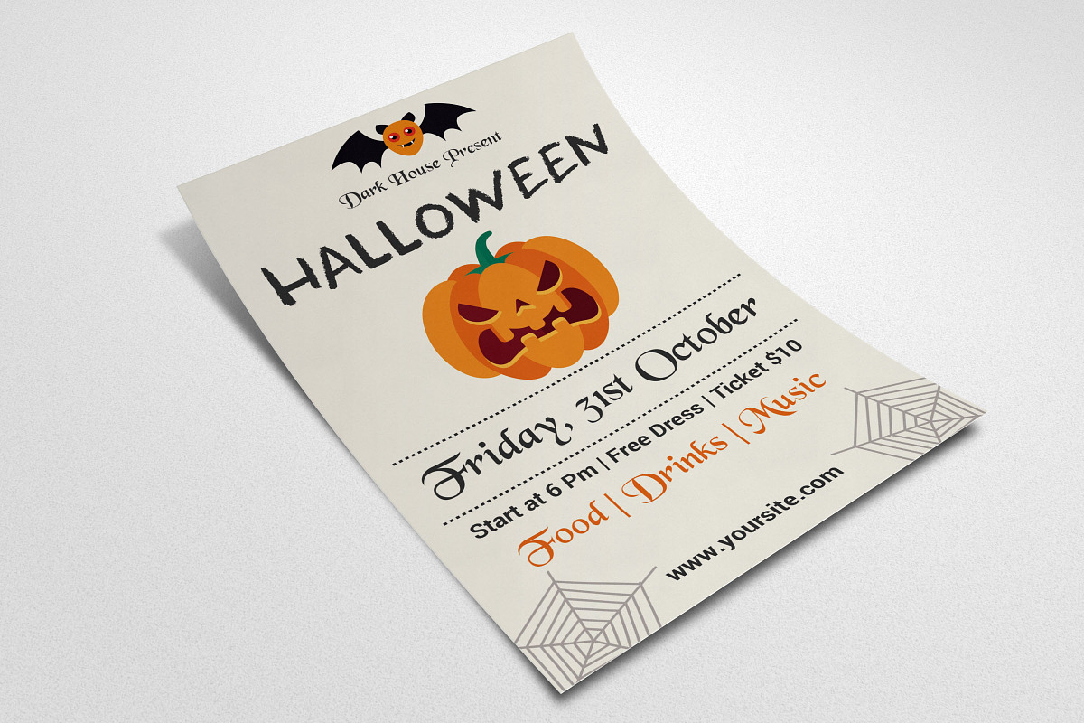 Halloween Party Flyer, a Flyer Template by DGTouch (Photo 3 of 4)