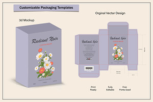 box design with 3d mockup