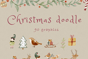 Christmas Doodle Clipart