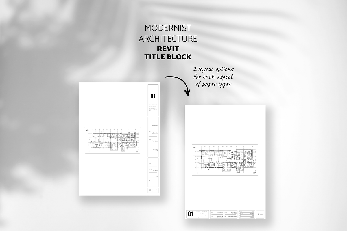 Modernist Architect Title Block, a Presentation Template by yesitisprintable (Photo 4 of 6)