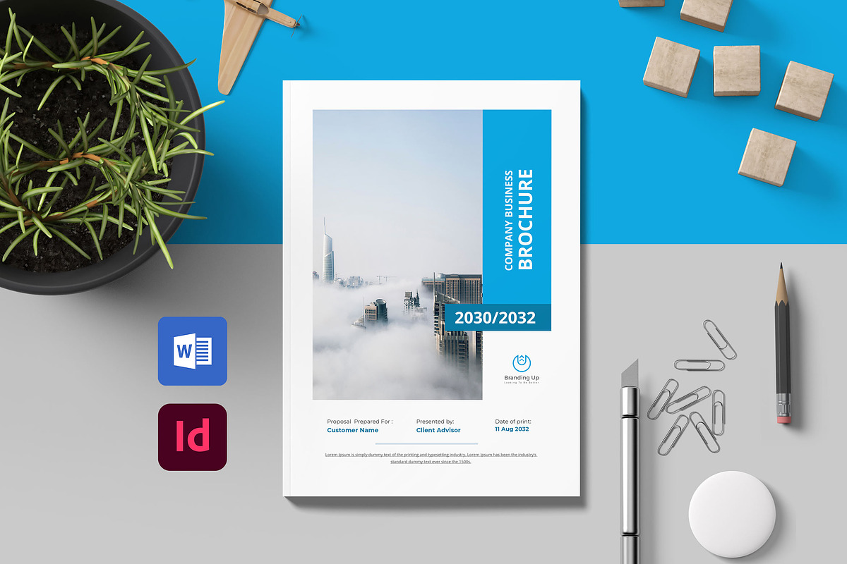 Company Profile Template WORD & INDD, a Brochure Template by Taiffco (Photo 1 of 8)