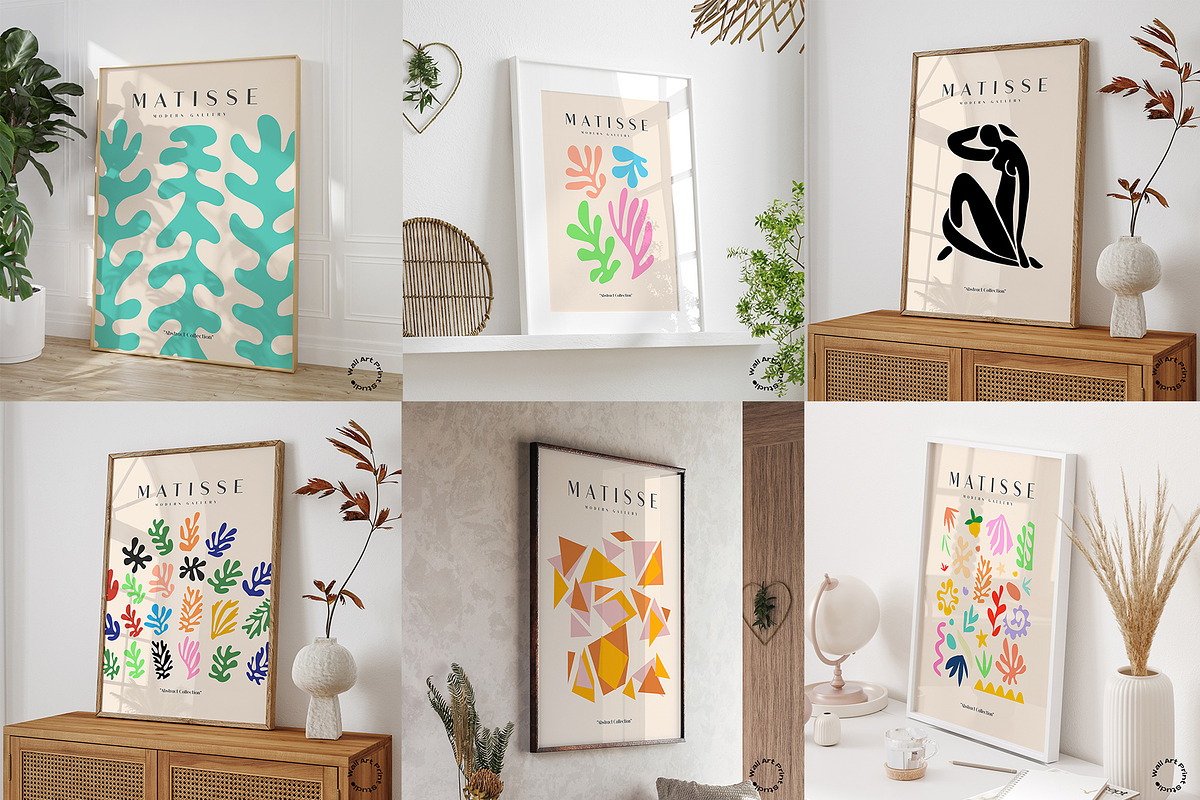 Matisse Modern Gallery 1, a Background Graphic by Wall Art Print Studio (Photo 6 of 13)
