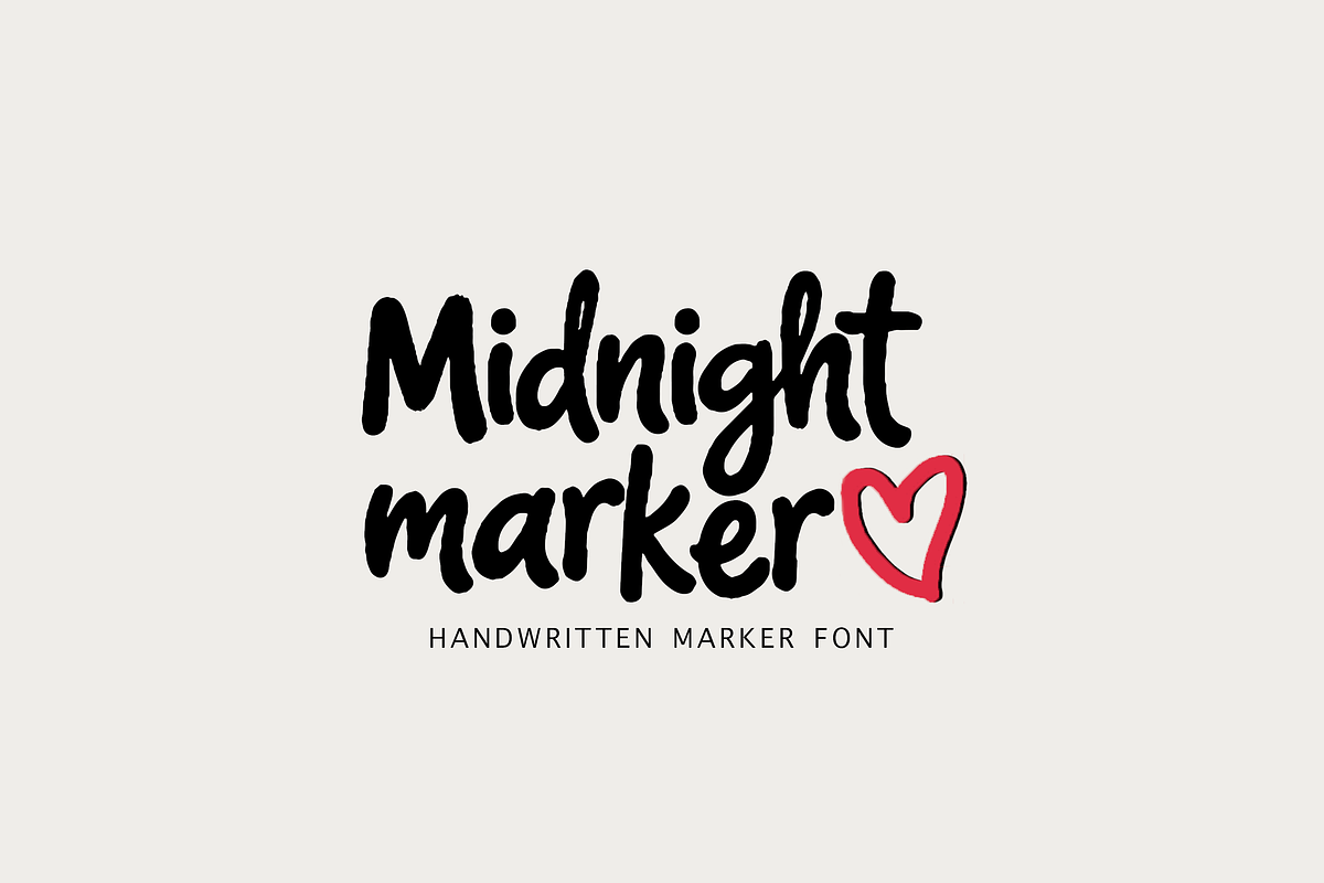 Midnight Marker | Handwritten Font, a Handwritten Font by gafaroff studio (Photo 1 of 6)