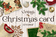Vintage Christmas card creator, an Object Graphic by Beauty Drops (Thumbnail 1 of 13)