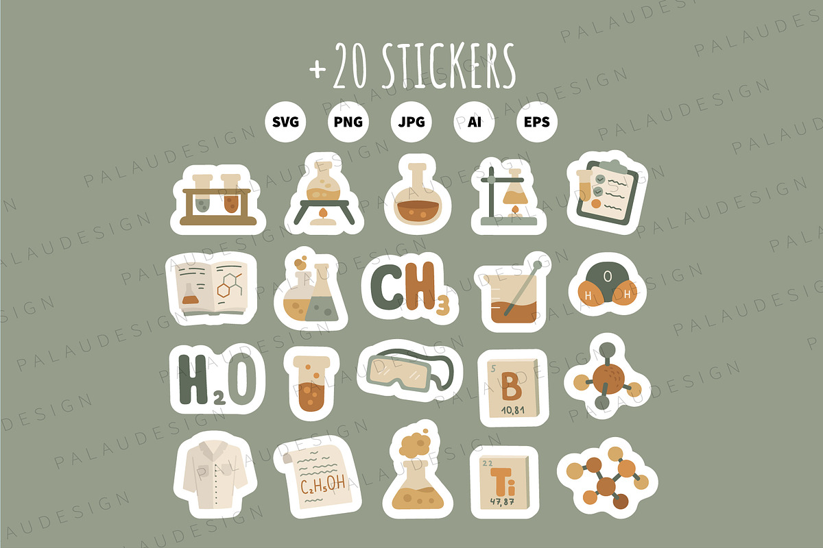 Science Lab Clipart Set, an Education Illustration by Palau (Photo 10 of 10)