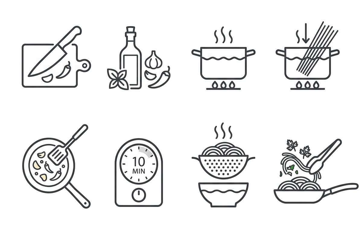 Vector Bundles Kitchen Outline Icons, an Outline Icon by adenpinkstore (Photo 9 of 10)
