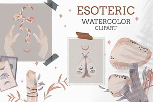 Esoteric Watercolor Clipart