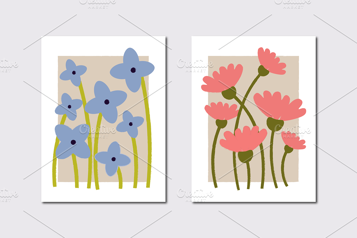 FLOWER POSTER SET (6 ILLUSTRATIONS), a Decorative Illustration by Bonfloret Studio (Photo 2 of 8)