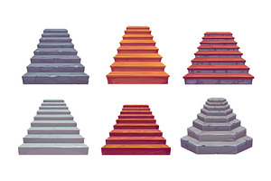 Castle wooden and stone stairs, an Object Illustration by Vector Tradition