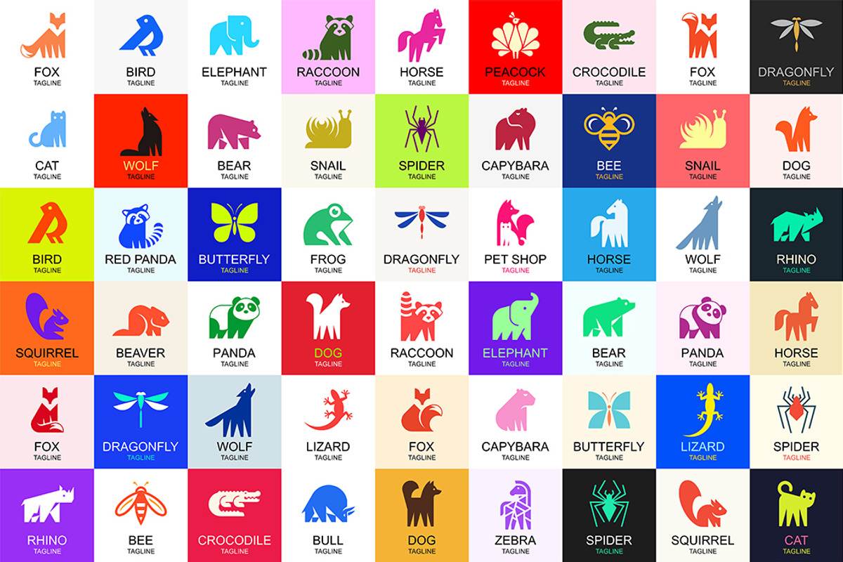 Animals logos collection, an Object Graphic by NataliiaVolyk (Photo 2 of 6)