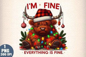Fine Funny Christmas Png, an Illustration by Daily.Designs