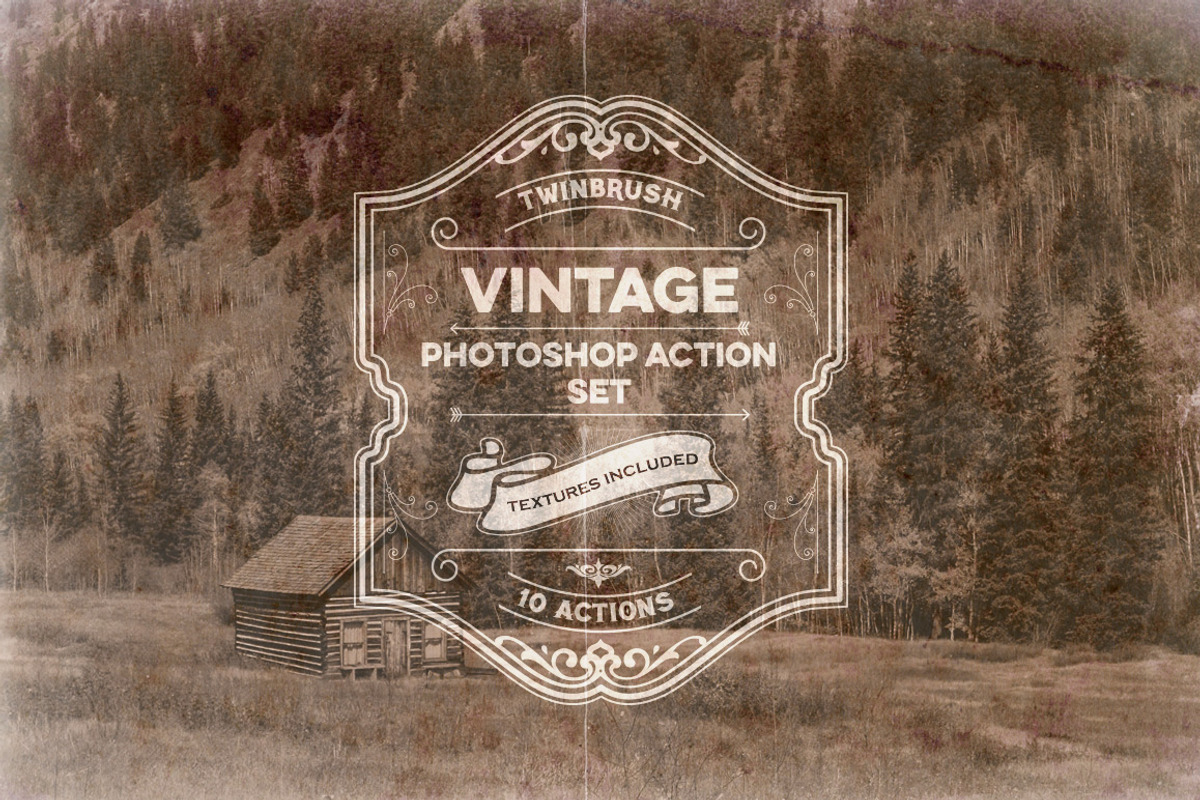 Vintage Effect Photoshop Action Set, an Action Add-On by Twinbrush (Photo 1 of 8)