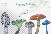 Watercolor and gouache Mushrooms, an Illustration by MariaOrtegaDigitals (Thumbnail 2 of 6)
