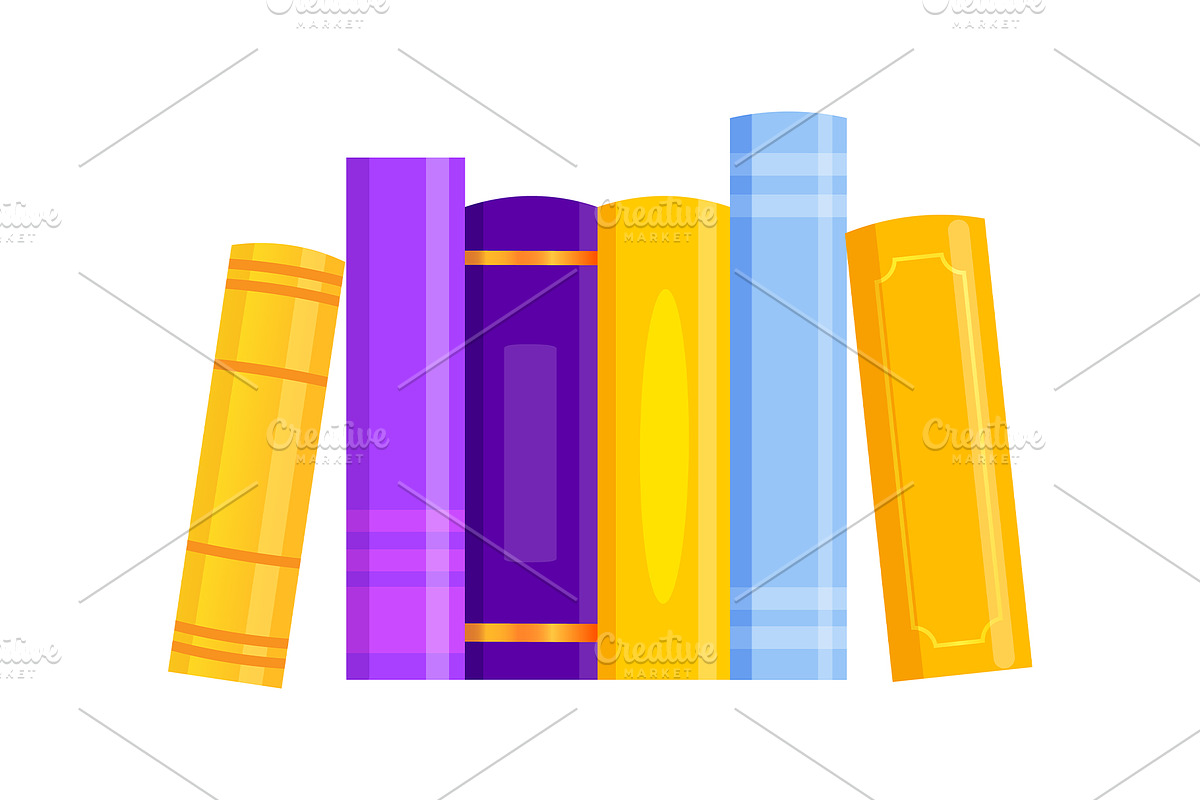 Colorful books illustration, an Education Illustration by Elen_Art