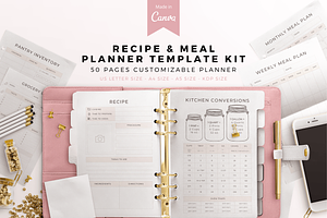 Recipe and Meal Planner Canva