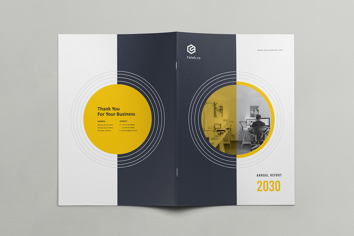 Annual Report Canva, a Brochure Template by DesignDevisers (Photo 8 of 11)