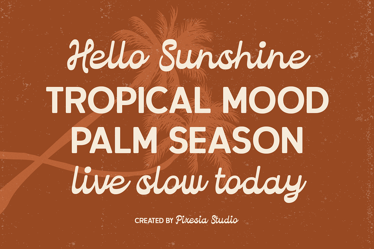 Golden Palms - Vintage Font Duo, a Sans Serif Font by Pixesia Studio (Photo 2 of 10)
