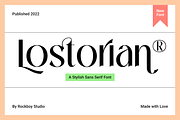 Lostorian - Modern Stylish, a Sans Serif Font by RockboyStd (Thumbnail 1 of 12)