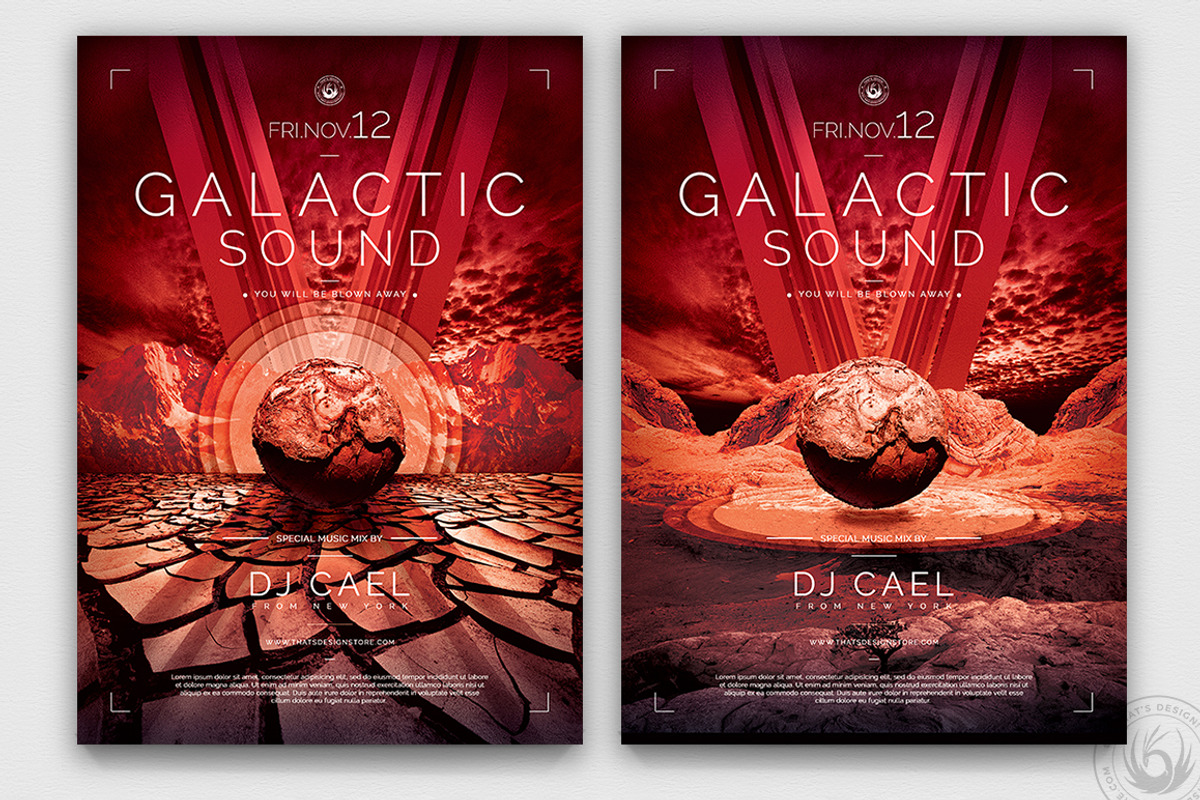 Galactic Sound Flyer Template V3, a Flyer Template by ThatsDesignArt (Photo 1 of 6)