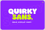 Quirky Sans - Bold Display Font, a Sans Serif Font by Layerform Design Co. (Thumbnail 1 of 5)