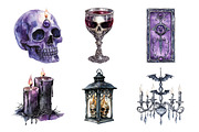 Black Purple Gothic Halloween Clipar, an Illustration by Daily.Designs (Thumbnail 3 of 5)