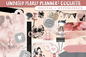 Undated Digital Planner - Coquette