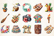 Watercolor Hawaii Travel Clipart, an Illustration by Rose Art (Thumbnail 2 of 4)