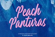 Peach Panturas – Expressive Handwri, a Handwritten Font by Four Lines Std. (Thumbnail 1 of 11)