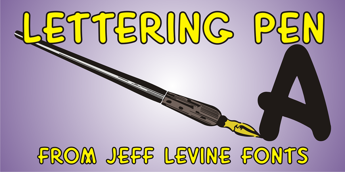 Lettering Pen JNL, a Handwritten Font by Jeff Levine Fonts
