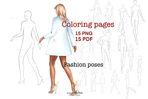 Coloring pages Fashion Figures