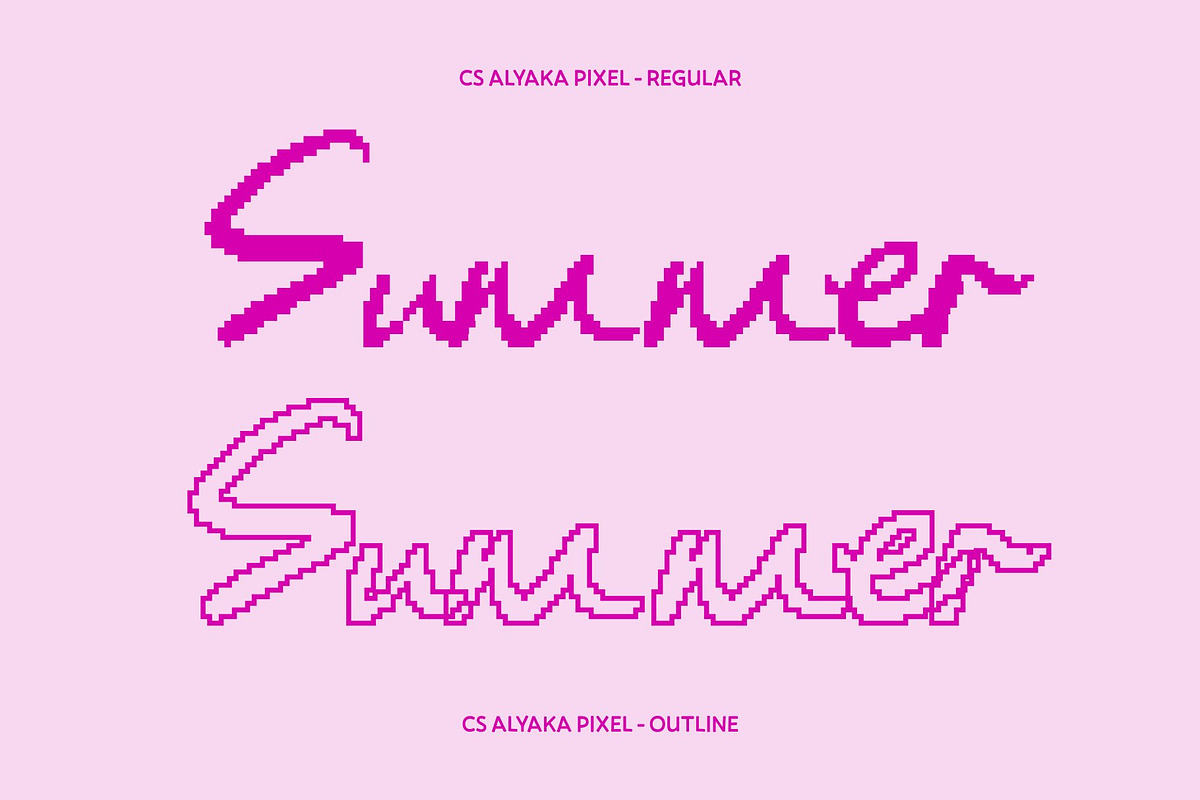 CS Alyaka Pixel, a Script Font by Craft Supply Co. (Photo 4 of 8)
