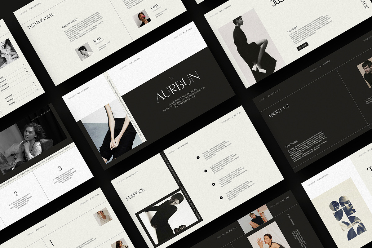 AURBUN | Brand Strategy Template, a Presentation Template by evgenystudio (Photo 8 of 11)