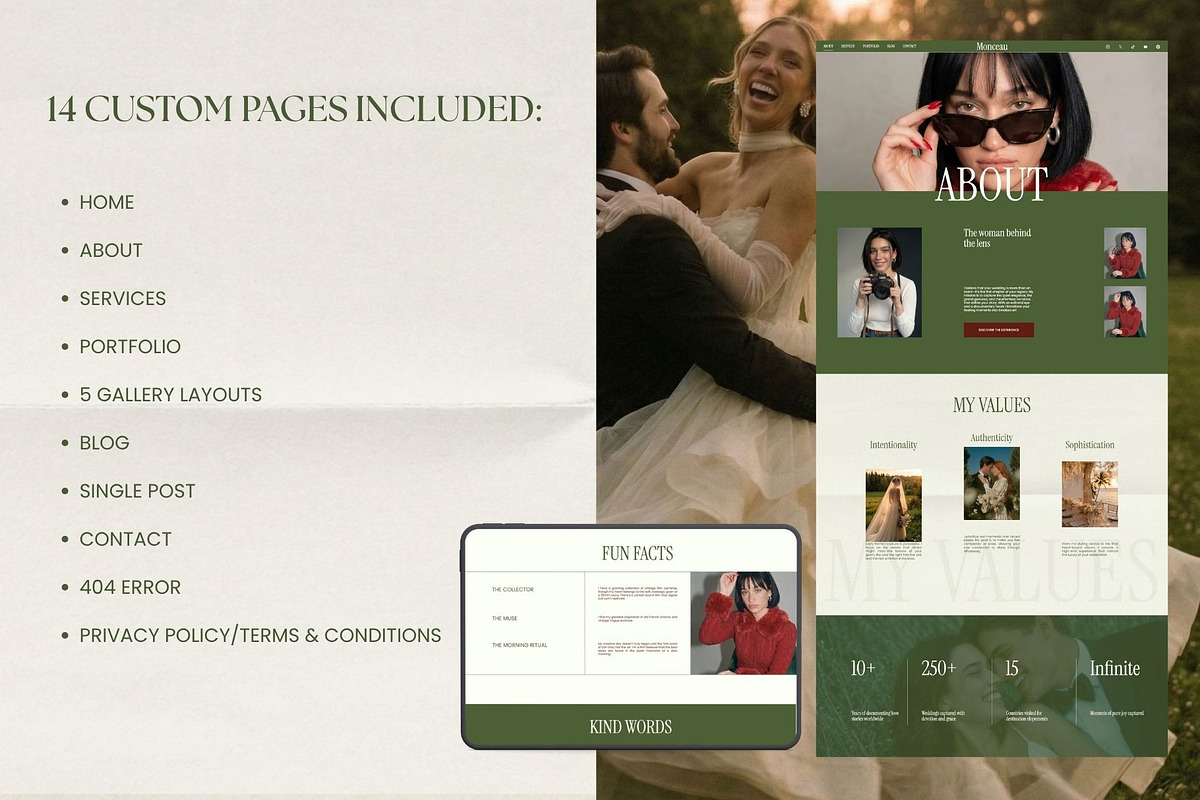 Photographer Squarespace Website, a Squarespace Template by OliaMuseDesign (Photo 3 of 9)