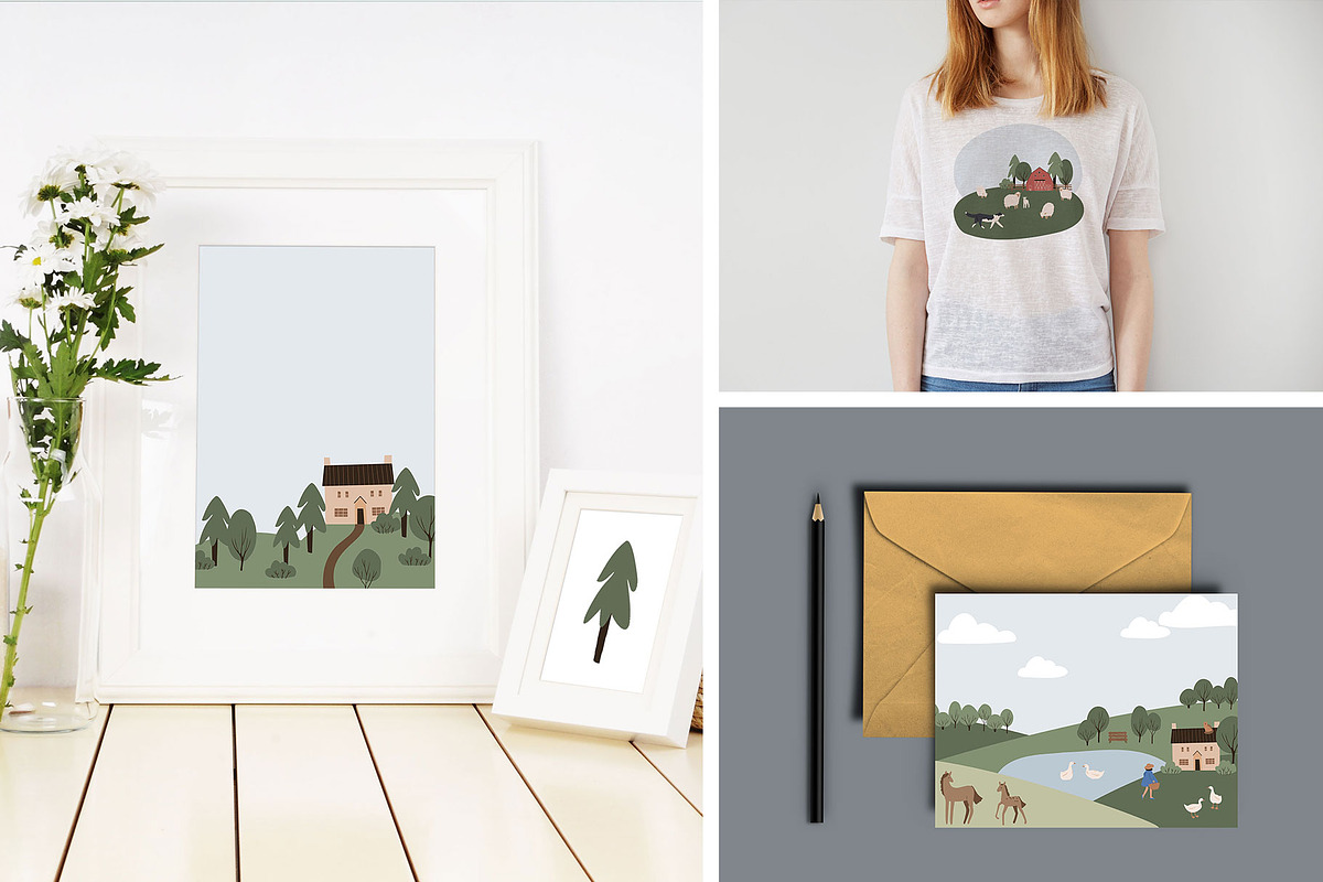 farm life clipart - ai, png, svg, an Animal Illustration by LyubovZaytseva (Photo 8 of 19)