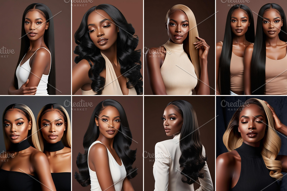 Luxury Hair models Photos Bundle, a Beauty & Fashion Photo by My Template Studio (Photo 8 of 13)