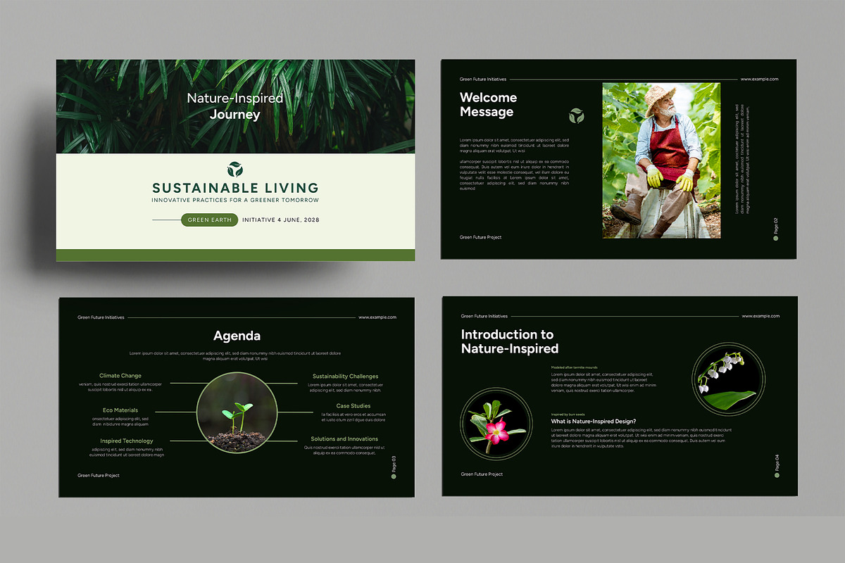 Nature Inspired Green Presentation, a Presentation Template by MightyDesign (Photo 2 of 9)