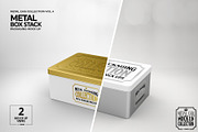Metal Box Stack Packaging Mockup, a Cups & Container Mockup by INCDesign (Thumbnail 6 of 8)